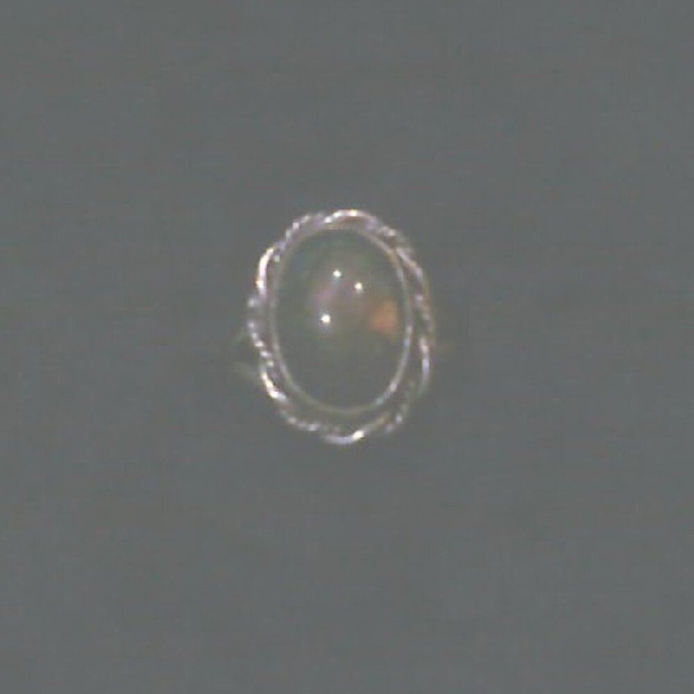Genuine Raw Labrodorite and Sterling Silver Ring